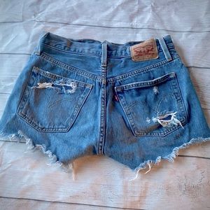 Levis 501’s denim shorts